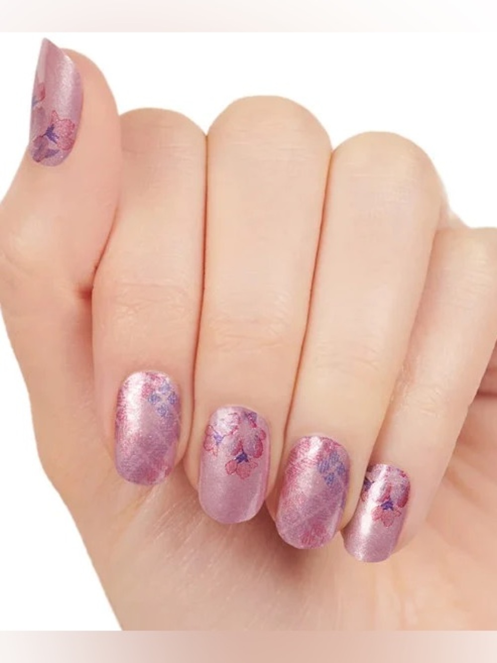Color Street Spring Fling 100% Pure Nail Polish *RETIRED* Purple Floral Plaid